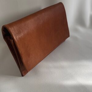 Latico Eloise cognac Leather Fold-Over Wallet “NWT”